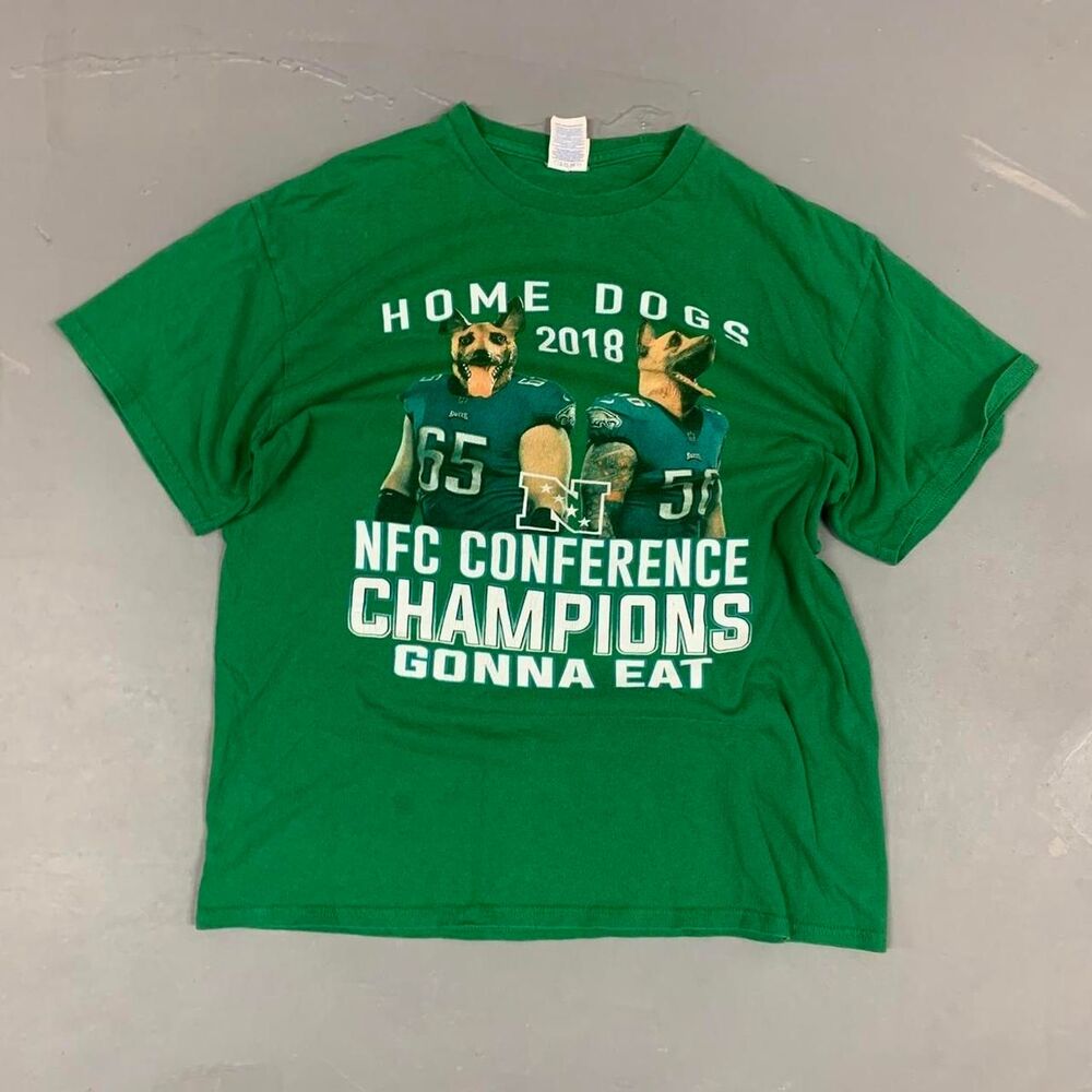 Eagles NFL Vintage Men's Green and White T-shirt